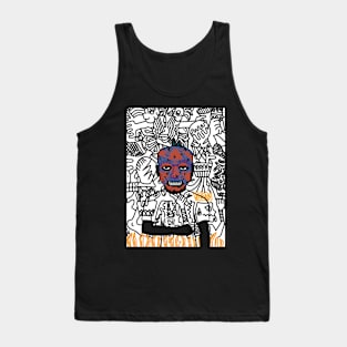 0xB1 NFT - Pixelated Male Character Doodle Tank Top